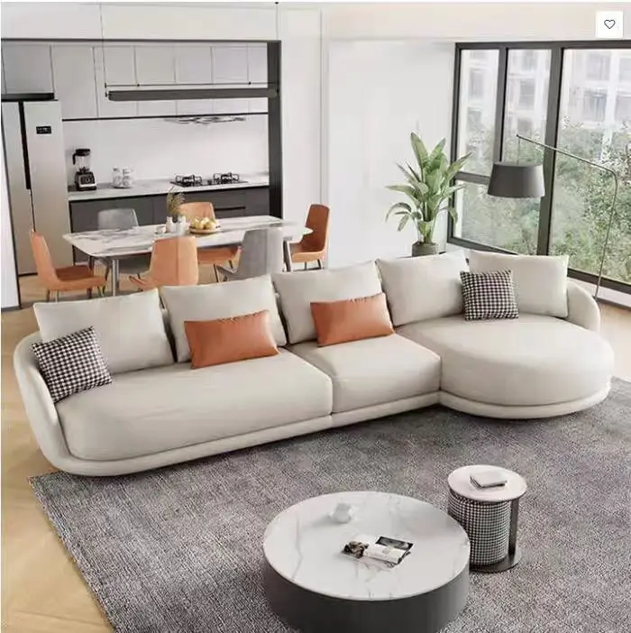 

Italy Modern Minimalist Designed Well Sell Livingroom White/grey Sectional Fabric Sofa Set Luxury Living Room Furniture
