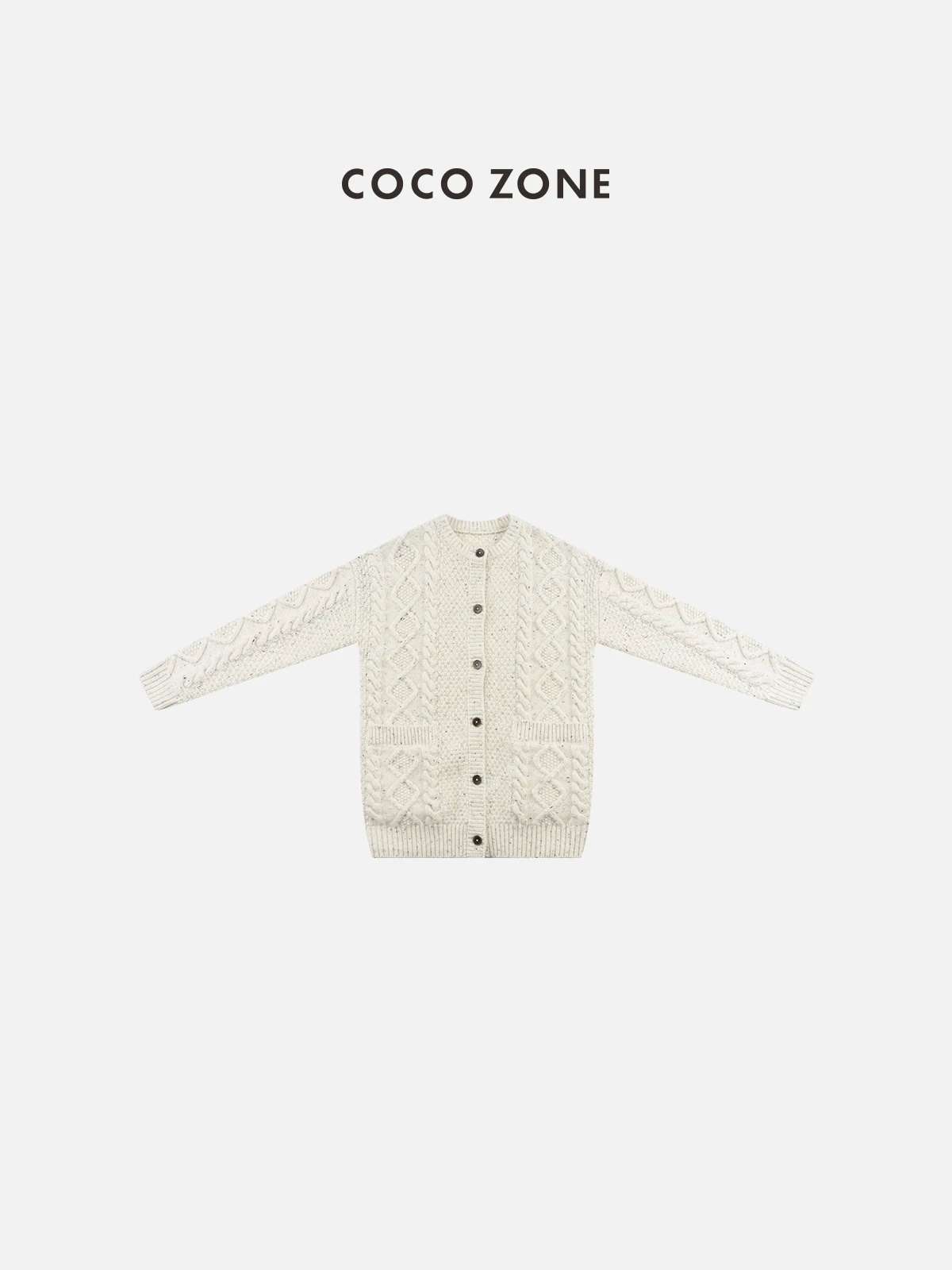 

Faionable Long Sve Knitted Cardigan round Ne Twist Spring Early ZONE Women's Woolen Commute Sle Regular Fit Sweater