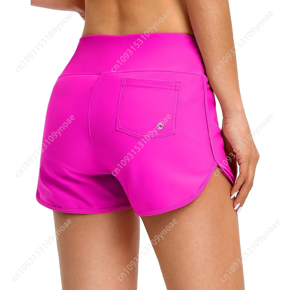 Vintage Leopard Print Shorts Sexy Women Surf Panties Beach Drawstring Pants Beach Scanties Casual with Pockets Fashion