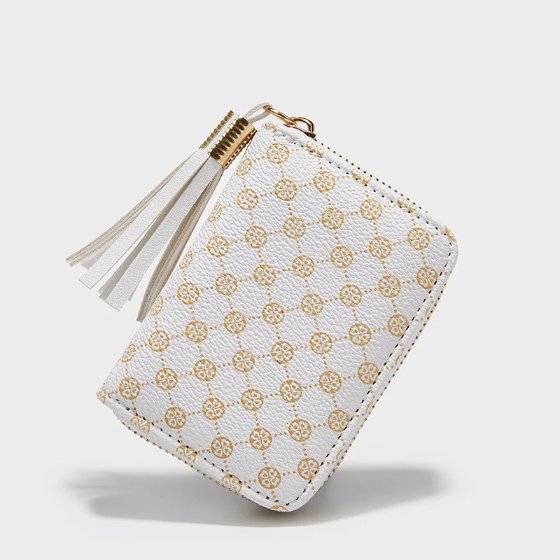 Porta carte di credito in pelle Unisex portafoglio con cerniera da donna portafoglio piccolo per portafogli corti da donna con porta carte borsa da