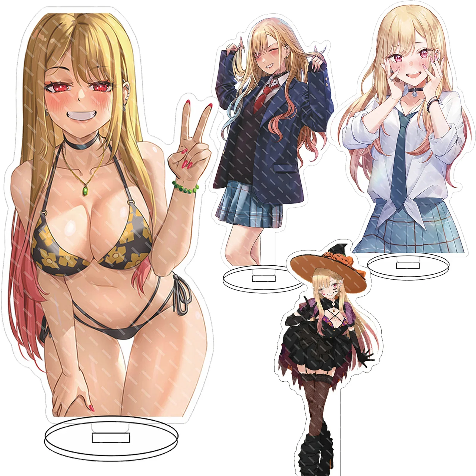 

Japan Anime My Dress Up Darling Figure Cosplay Standing Mark Acrylic Gojo Stands Marin Model Plate Fans Send Friend Gift