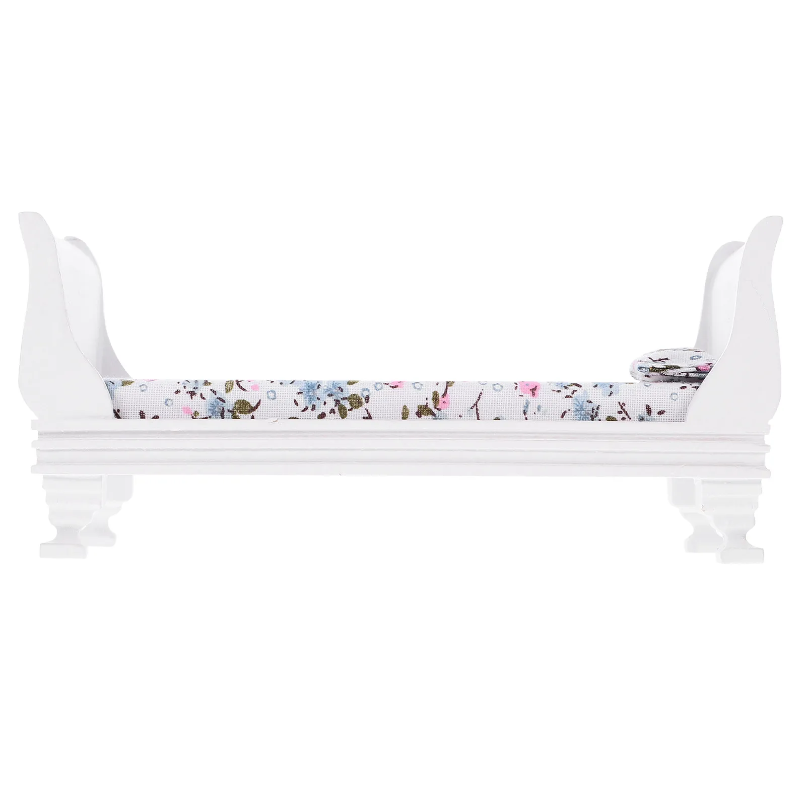 

Miniature Furniture Tiny Wooden Bed High Simulation Exquisite Color Realistic Mini House Bedroom Decoration Mini Bed