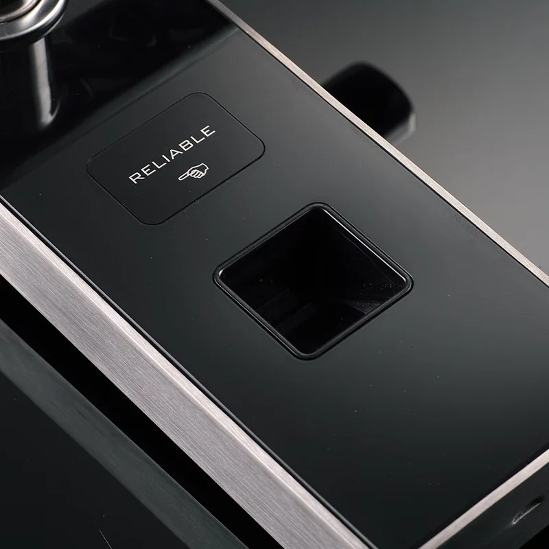 قفل بصمة الإصبع التلقائي، قفل باب بكلمة مرور، باب بصمة الإصبع بمقبض إلكتروني للمنزل الذكي #4