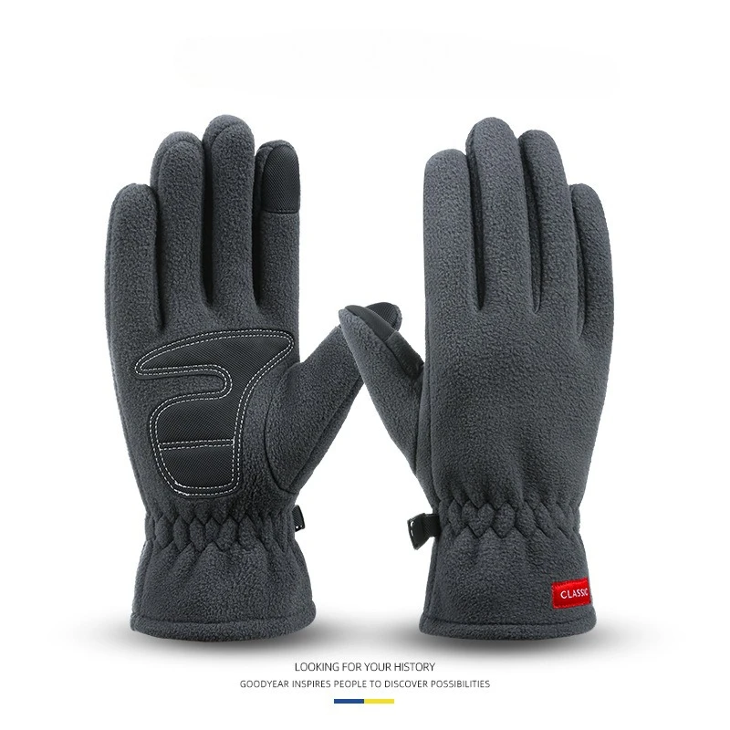 شتاء دافئ المخملية مبطن يندبروف المضادة للانزلاق شاشة تعمل باللمس الرياضة القيادة في الهواء الطلق ركوب الرجال والنساء يندبروف قفازات دافئة #6