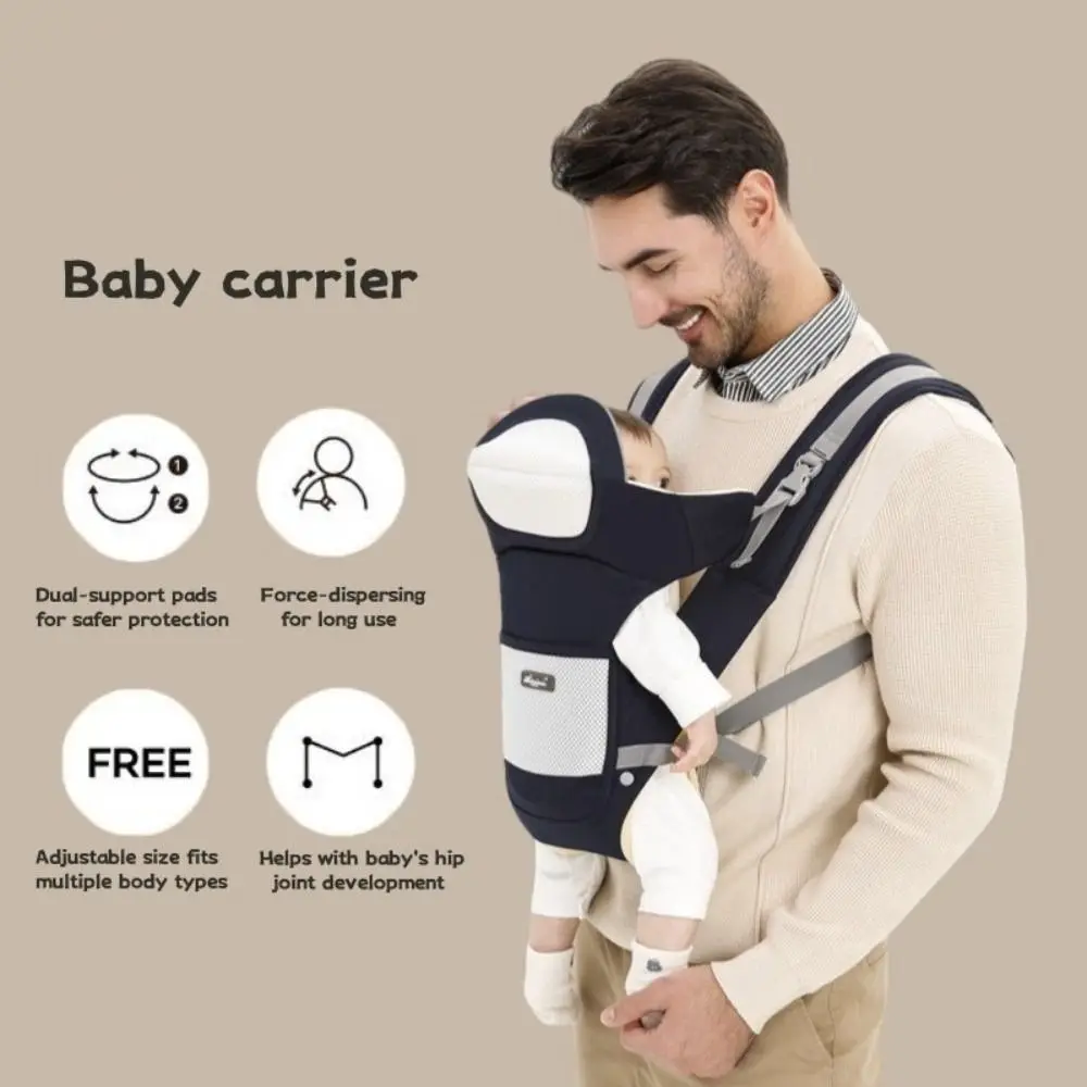 Nouveau porte-bébé réglable respirant nouveau-né ergonomique sac à dos pochette léger double usage sangle de bébé artefact pour sortir