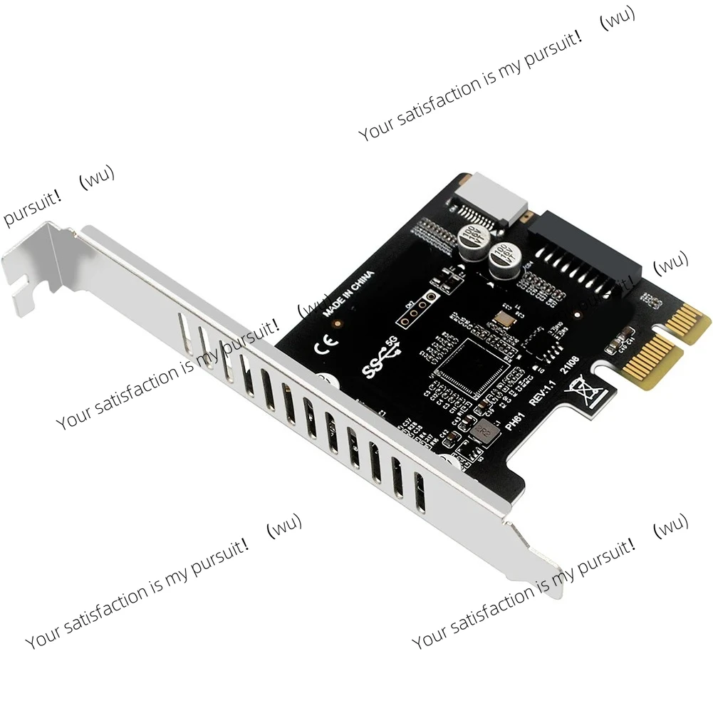 Para PC PCI-E a USB 3,0 tipo C adaptador de Panel frontal 19PIN PCI-E a USB 3,0 Hub Splitter tarjeta extensora