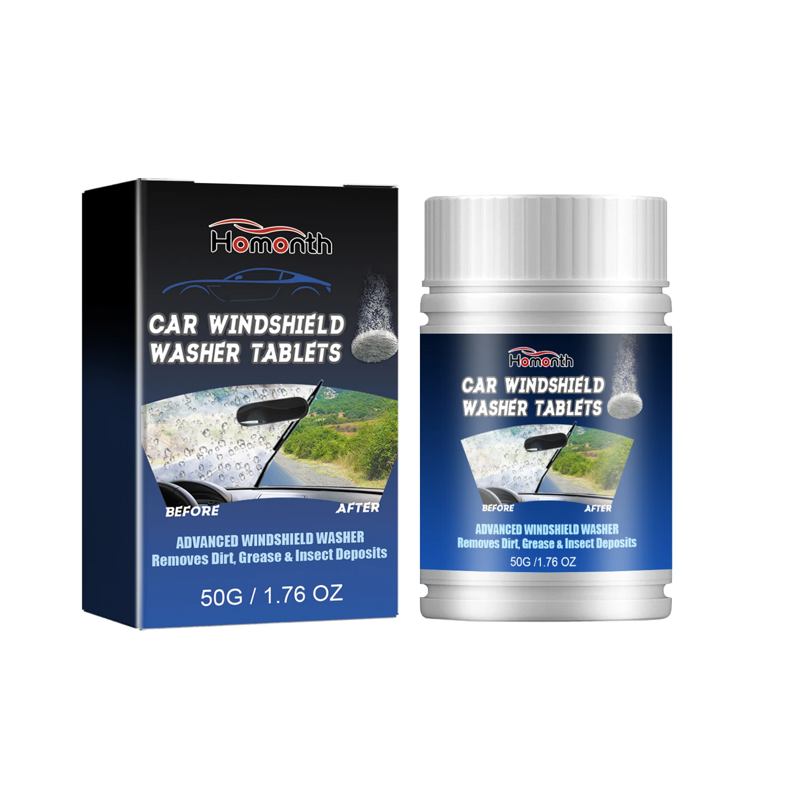 Professional Windshield Wipes - Multi-Surface Cleaner for Car Windows, Defogs & Removes Stains