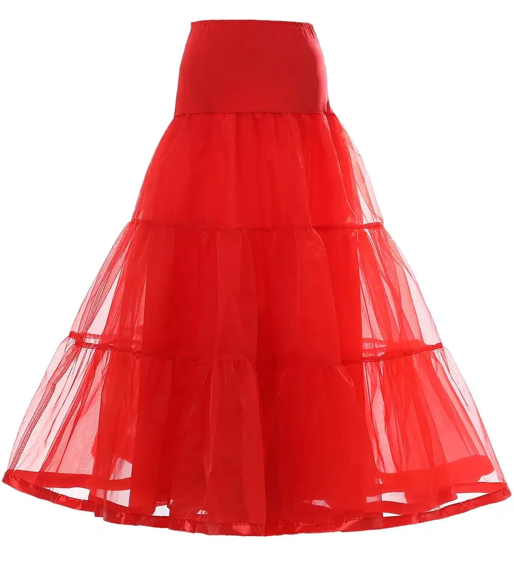 

Women's Ankle Length Petticoats Long Plus Size Wedding Petticoat Slips Crinoline Underskirt for Prom Evening Wedding Dress