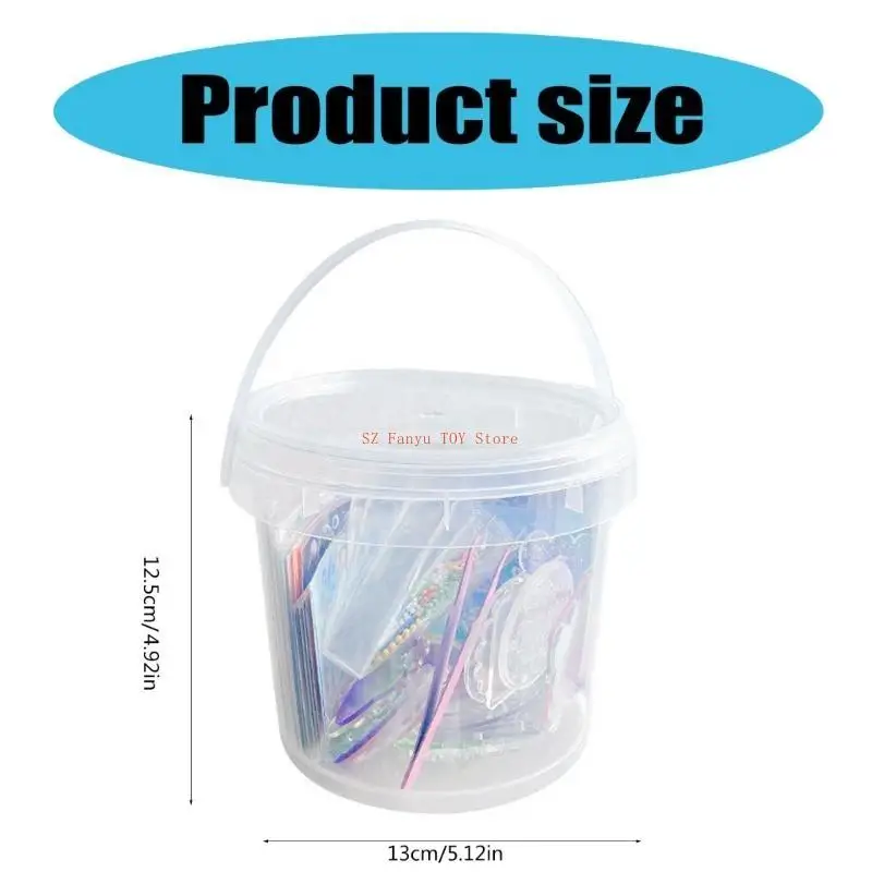 96GCステッカーバケツ空白のキーリング学用品供給クリエイティブクラフトプロジェクトキット