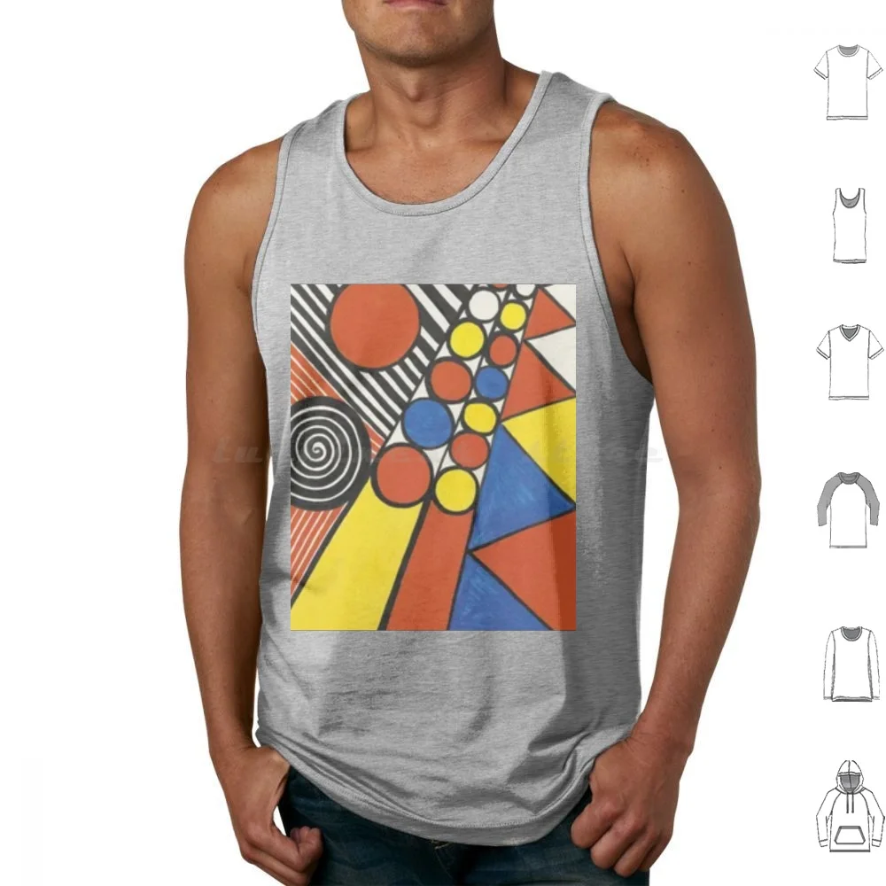 Oeuvre D Art Abstrait Geometrique-Ball Game Tank Tops Vest Sleeveless Abstract Alexander Calder Famous Modern Art Famous