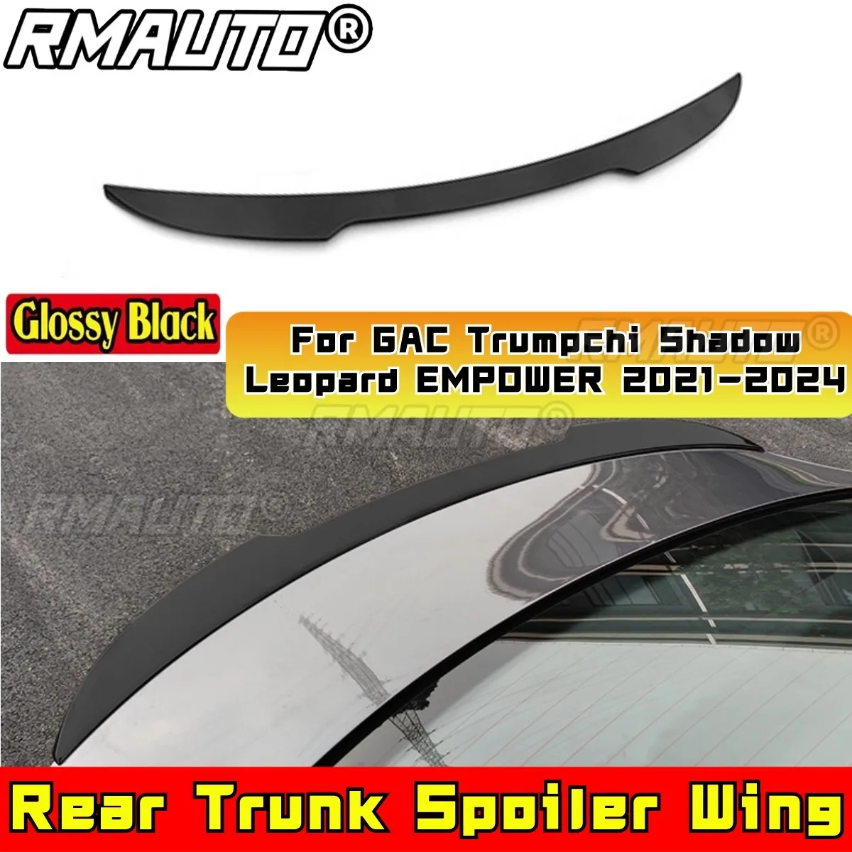 For GAC Trumpchi Shadow Leopard  EMPOW 2021-2024 Rear Roof Spoiler Rear Trunk Spoiler Wing Body Kit Car Accessories