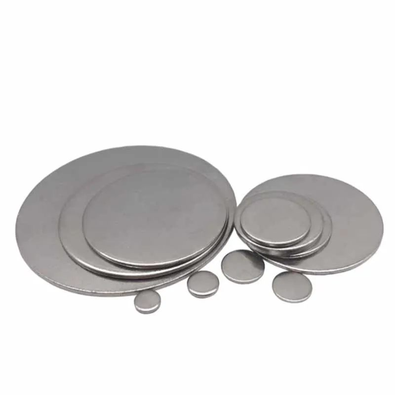 Stainless Steel Round Plate Circular Sheet 304 SST Disc Flat Round Disk Panel Dia 6-100mm Thickness 1-2.7mm For DIY Necklace