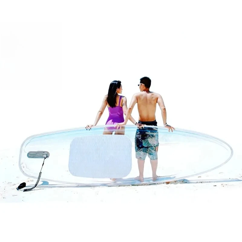 Clear Transparent SUP Paddle Board for Skateboard Style Clear Stand Up Paddle Board for Lake Reservoir Ocean Scenic Use