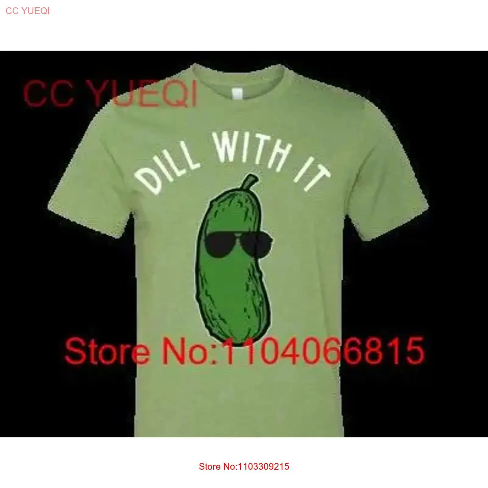 Dill with it pickle T-Shirt im Vintage-Stil, gewaschen, dehnbar, atmungsaktiv, für den Alltag, Designerkleidung, Unisex, grafisch, lässig