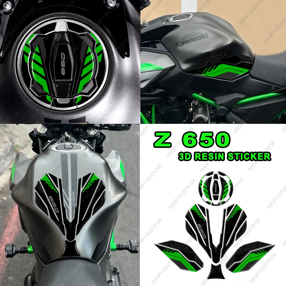 Kit d'autocollants en résine pour moto, autocollant étanche, sous-protection de réservoir, Kawasaki Z 650, z650, édition limitée 2023, élection 3D