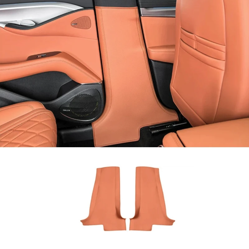 

for BYD Sealion 7 Sea Lion 07 EV 2024 2025 Car Interior B-Pillar Anti-Collision Scratch Resistant Leather Protective Accessories