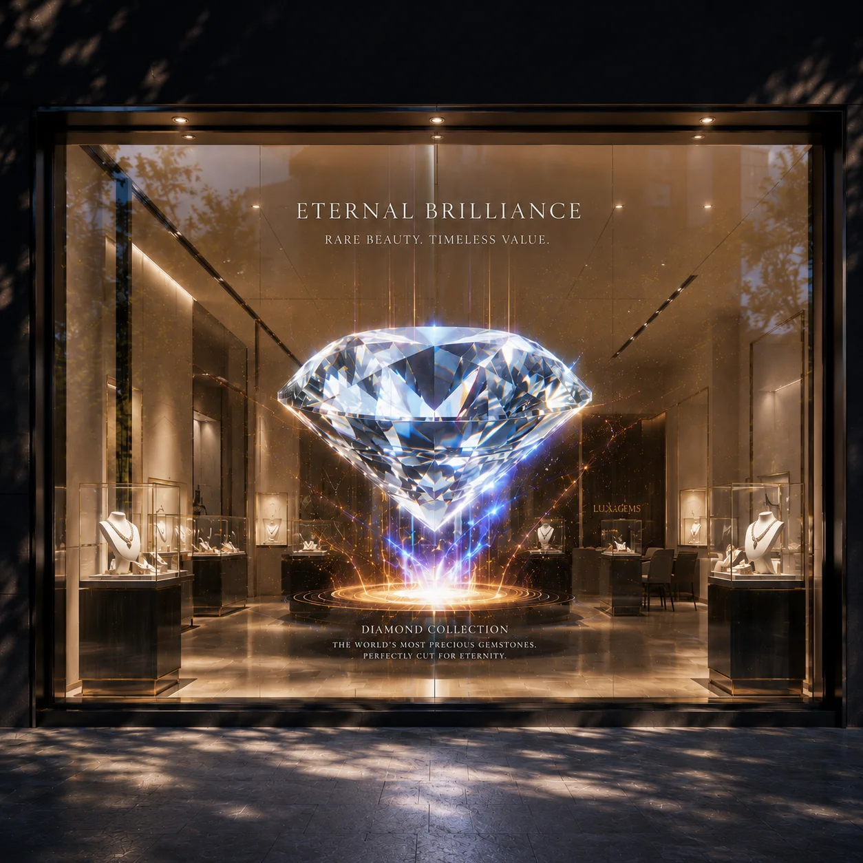 Transparent LED Film Screen For Glass Window Advertising Flexible Crystal Holographic Display