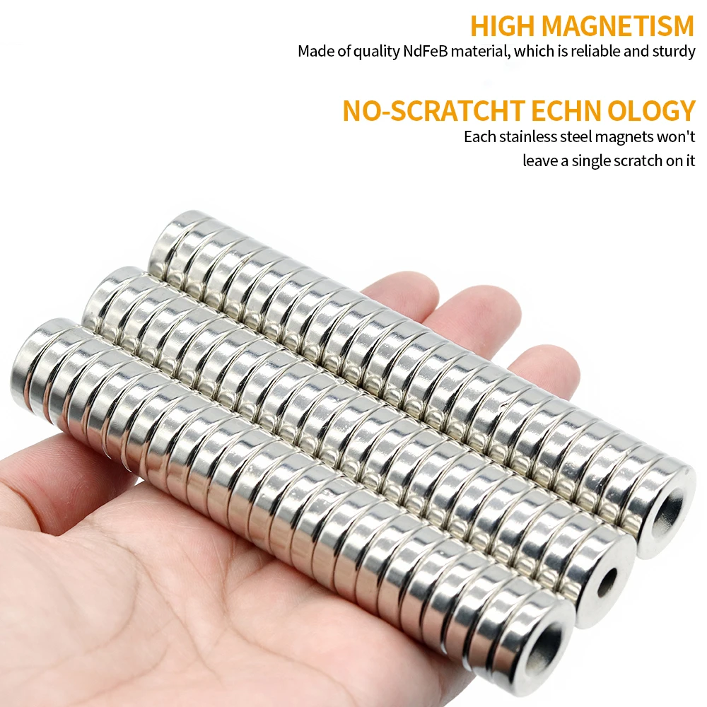 18x5-5mm  Super Strong Round Neodymium Magnet with holes Magnet N35 Powerful Magnetic NdfeB Permanent Refrigerator Magnet imanes