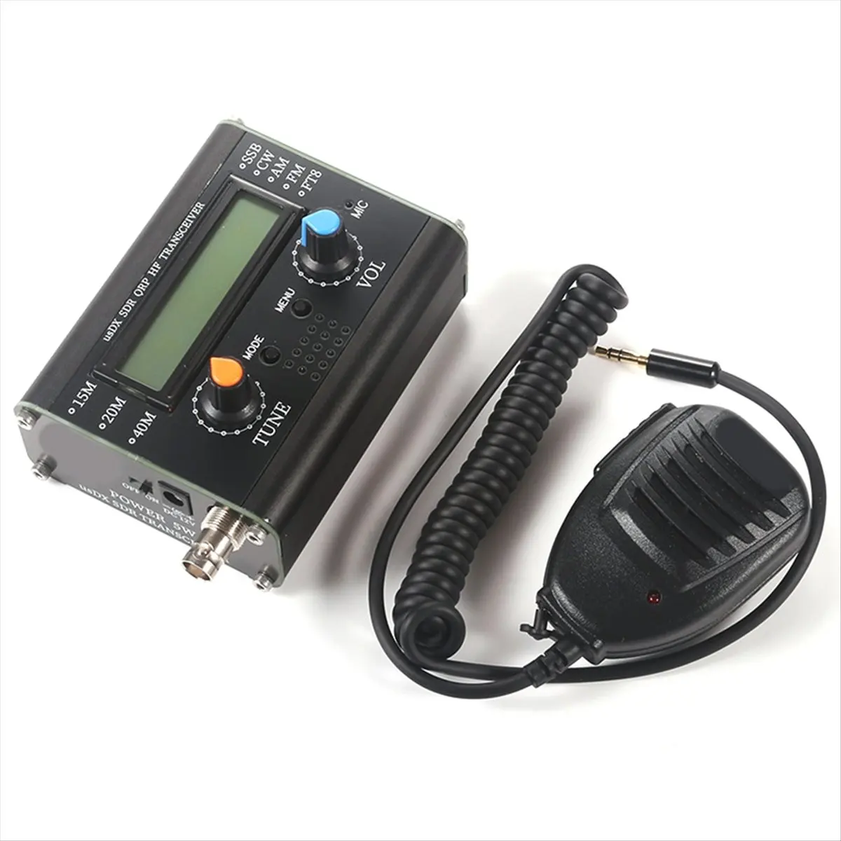 ABAN 5W UsDX SDR QRP Transceiver QCX-SSB to SSB 3-Band All Mode HF Transceiver with Handheld Microphone