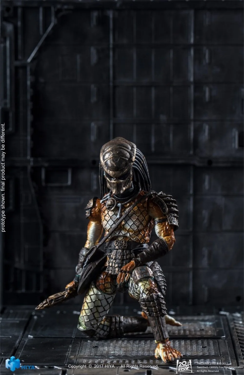 Hiyatoys 1/18th Mini Toy Series LP0023 LP0024 Blood Warrior Predator Full Articulation Weapon Soldier Stand Platform For Collect