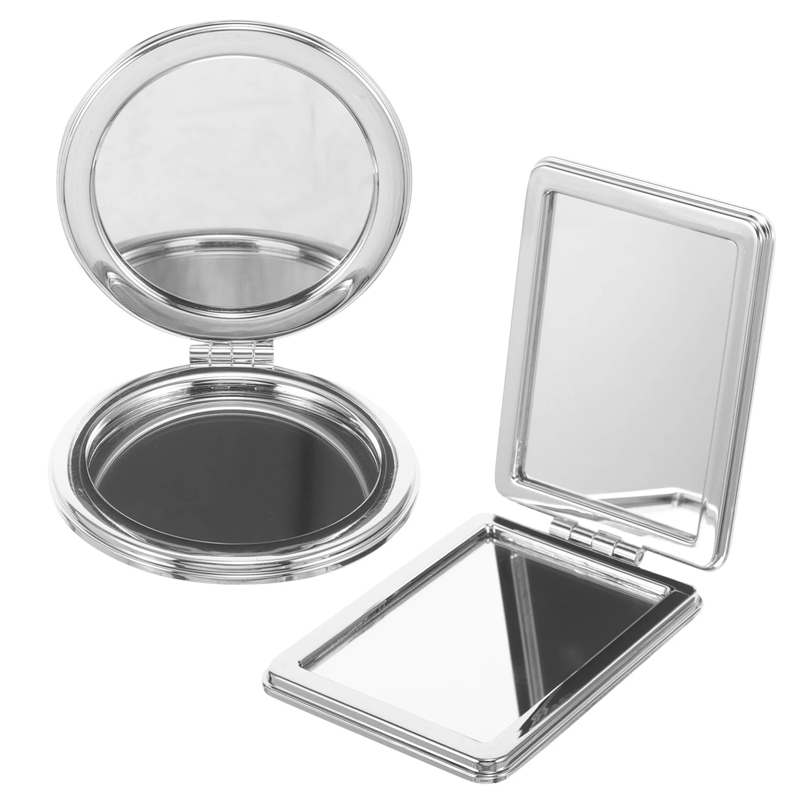 2 Stück kompakte Spiegel, tragbarer Reise-Make-up-Spiegel, kleiner Handspiegel für Frauen, Kosmetik, Geldbörse, Zubehör, dekorative Spiegel