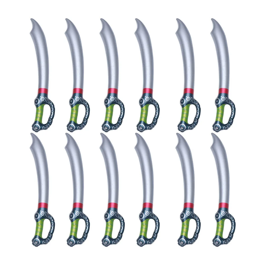 

12pcs Inflatable Pirate Sword Pvc Safe Lightweight Kids Plaything Festival Party Decoration Role Play Stage Prop