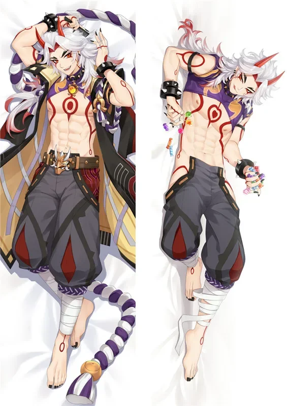 

60x180cm Genshin Impact Arataki Itto Dakimakura Pillow Case Hugging Body Beding Cosplay Pillows Cover Anime Cushion Cover Gift