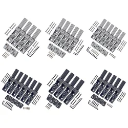 1 Set 4/5/6 String Bass Headless Bridge Single Split Style Bridge Single String Silver Zinc Alloy Musical Instrument Accessories