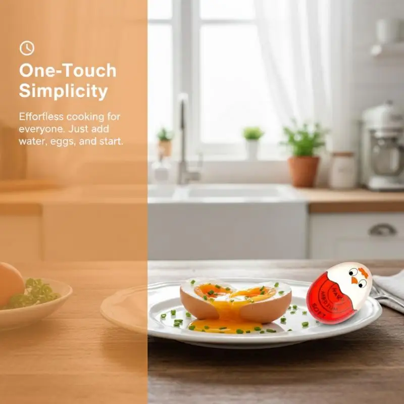 Egg Timer Color Change Indicator Kitchen Gadget for Soft Medium Hard Boiling Accurate Cooking Accessory