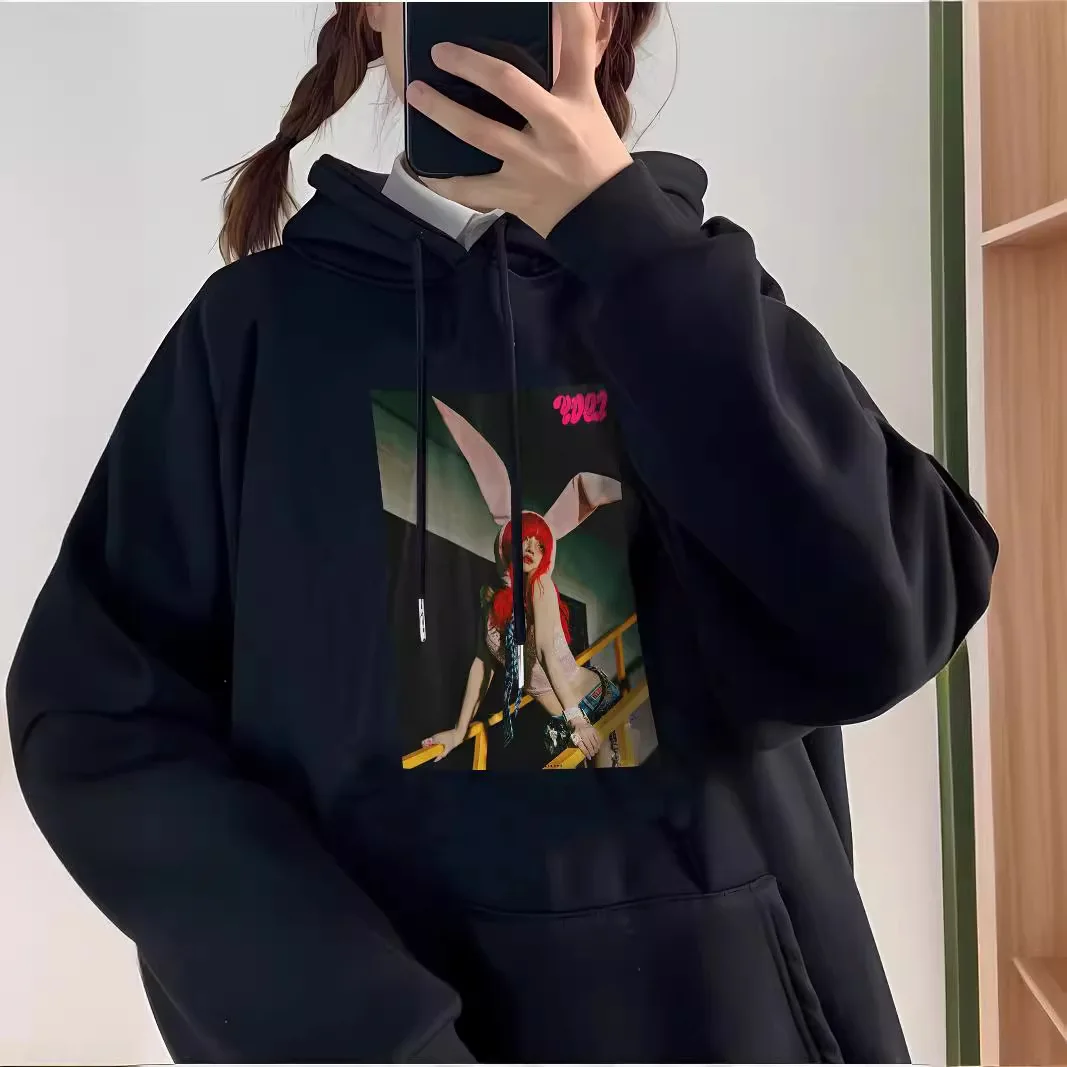 

Gidle YUQI Album YUQ1 Hoodies Women Men Kpop Kawaii Pattern Sweatshirts Korean Fashion Streetwear Popular Autumn Loose Hoodie