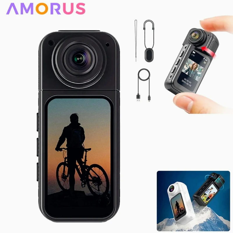 

Thumb Camera 2.7K Mini Wifi Action Cam 180° Rotate Magnetic Sport DV Small Camcorder Outdoor