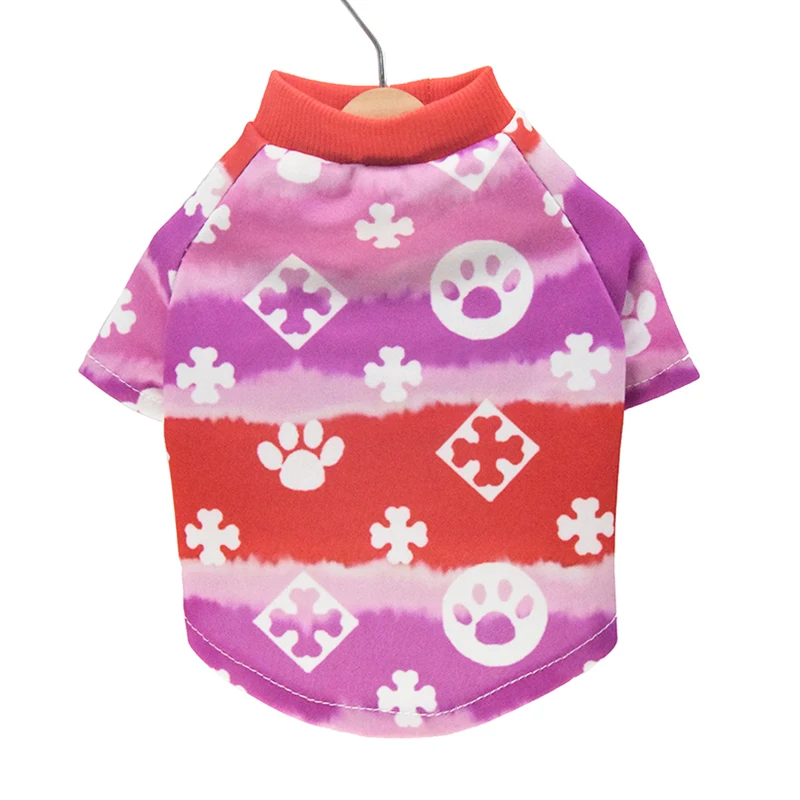 Sommer Hundekleidung Designer Dradient Welpen und mittelgroße Hunde Chihuahua Yorkshire Terrier Hecht Hund Baumwolle T-Shirt Kleidung für Haustiere – Detail 6