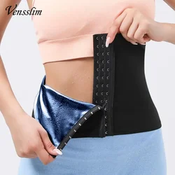 Vensslim Sauna Waist Trimmer Belly Wrap Women Sweat Band Abdominal Trainer Weight Loss Body Shaper Tummy Control Slimming Belt