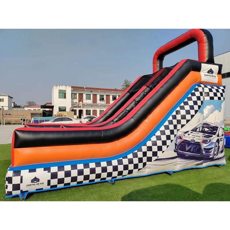 Custom-made Commercial PVC Material, Suitable for Renting Racing Truck Inflatable Castle Slides