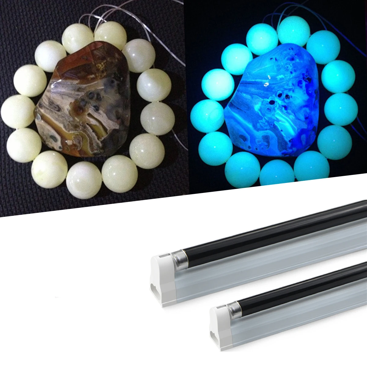 

110V 220V UV Black Light UV T8 Tube 6W 8W Ultraviolet Lamp 365nm UVA Nail Dry Lamp Money Detector Violet Stage Decor Blacklight