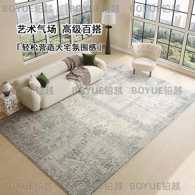 Luxury Soft Glue Free Carpet for Living Room Bedroom Sofa Coffee Table Area Rug High End Plush Floor Mat Home Decor