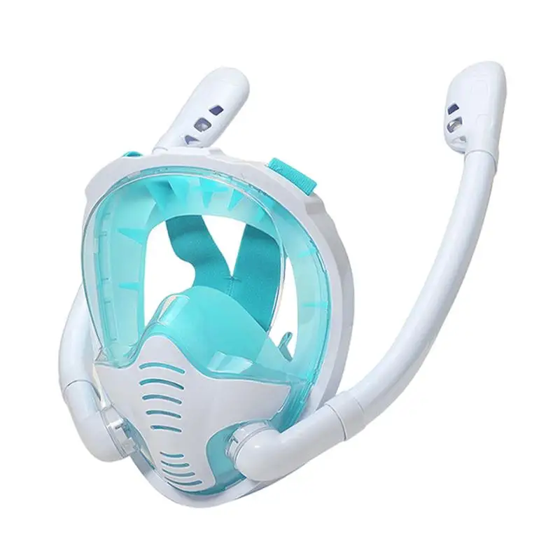 

Full Face Snorkel Goggles Anti-fog Diving Head Covering No-Leak Adult Diving Goggles Silicone Swimming Head Goggles Clear Vision