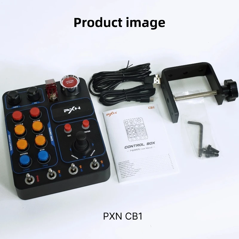 PXN CB1 Professional Sim Racing Controller 30 Programmable Keys Wired USB Control Box For Truck Rally PC Games