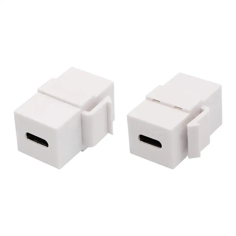 USB 3.1 tipo-c fêmea para fêmea inserir conector de pressão, durável e leve Keystone Jack, 5Gbps