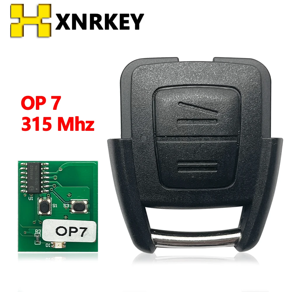 XRNKEY 2Buttons 315MHz For Opel OP7 Car Remote Key  Astra Vectra Zafira No Chip