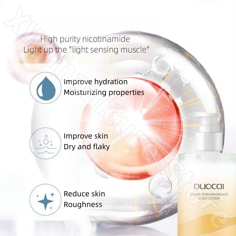 Duocai Niacinamide Body Lotion Moisturizing Moisturizing and Long-lasting Fragrance Body Lotion Cream for Men and Women 500ml