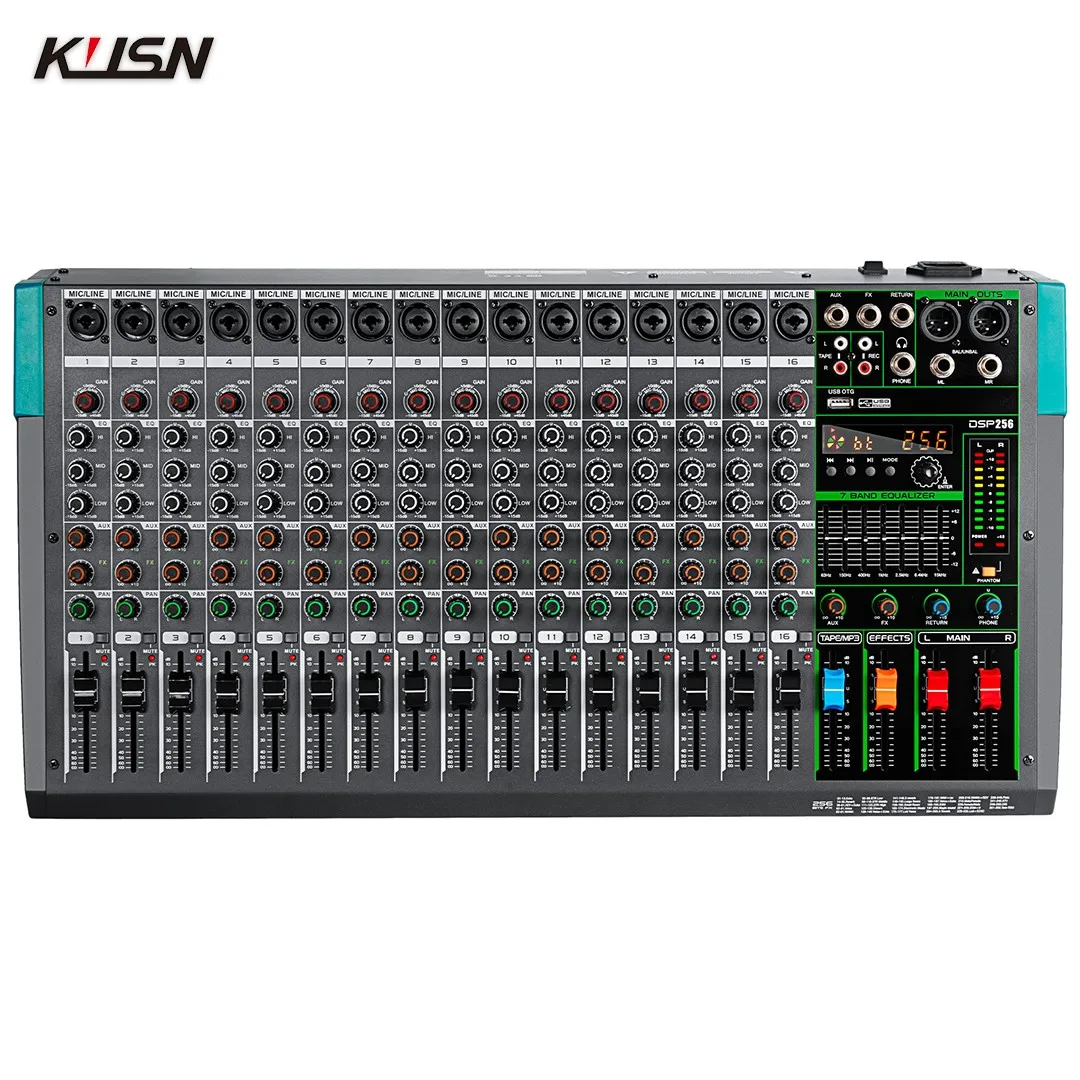 16 Channel 99 DSP Digital Mixer Professional Powered Audio Mixing Console Power Soundcraft Sound Mixer with Bluetooth USB