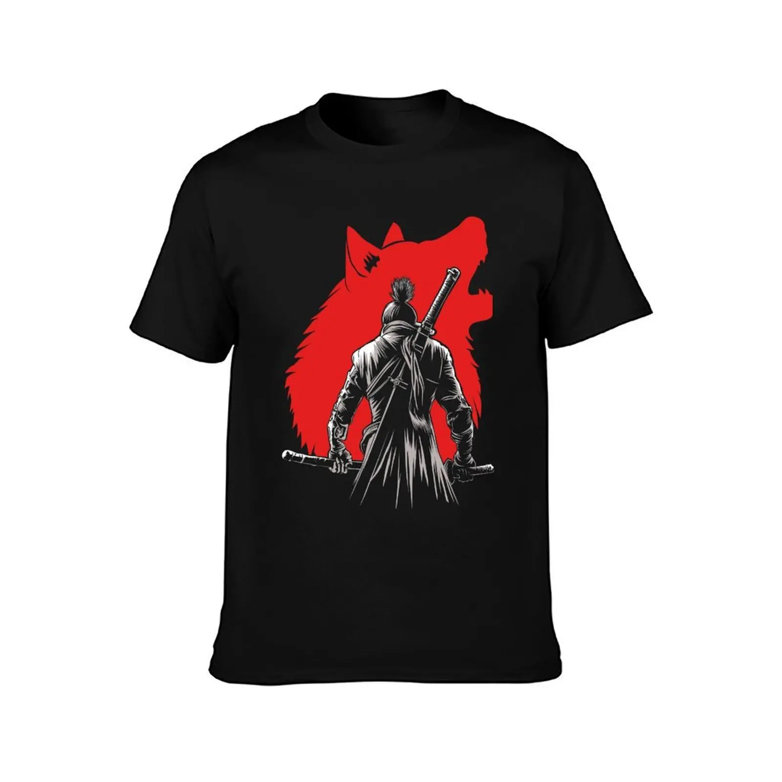 The One-armed Wolf T-Shirt Casual Graphic Print Tee T-Shirt