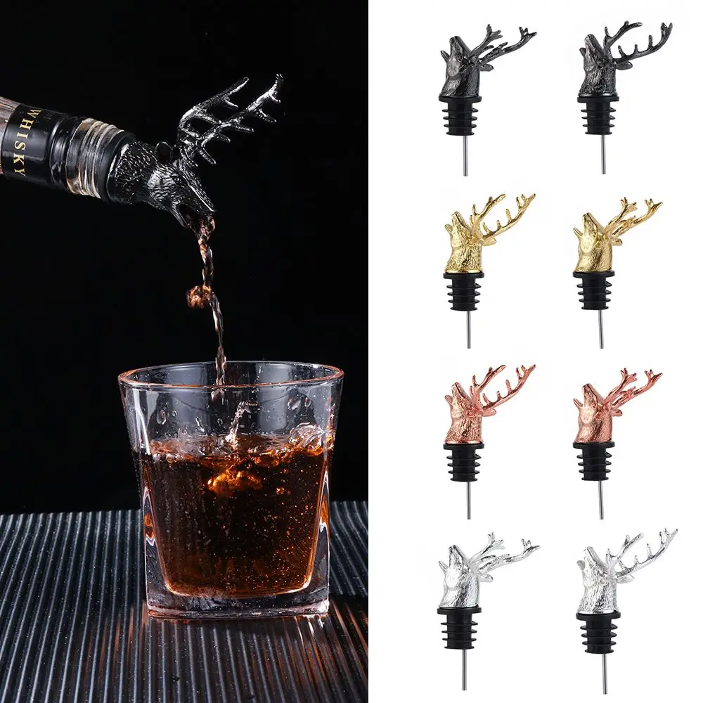 Party Supplies Kitchen Accessories Deer Head Unique Stag  Bottle Stoppers Wine Aerators Wine Pourer
