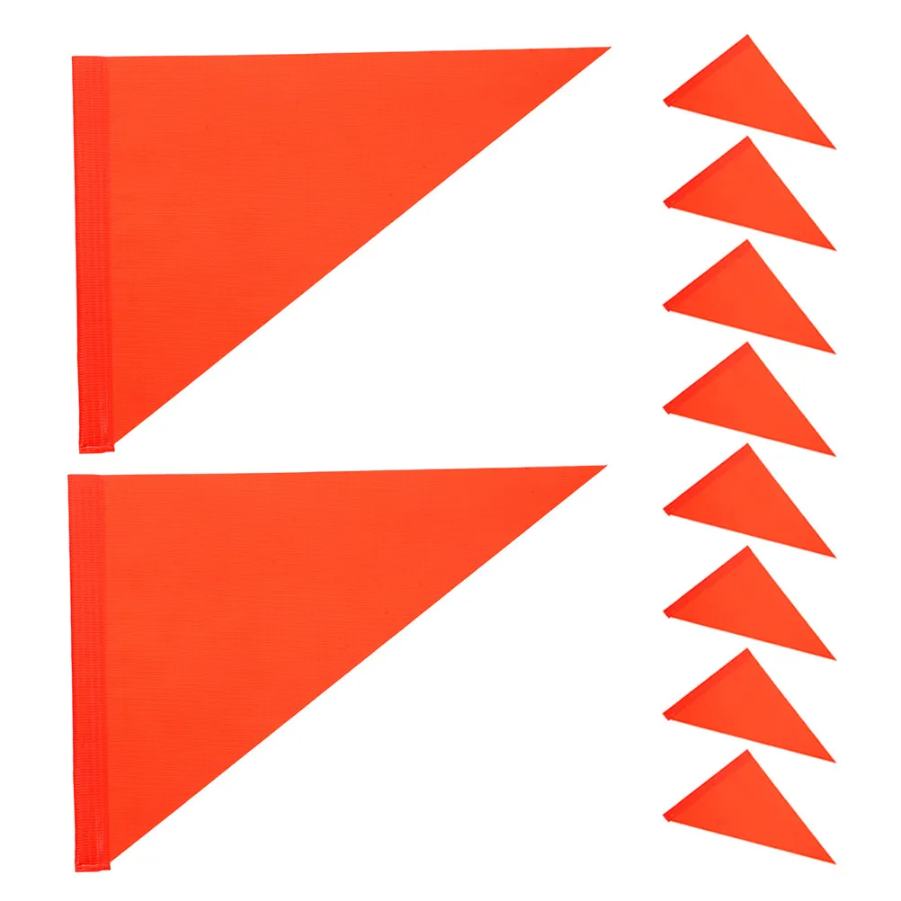 

10Pcs Bicycle Safety Flags High Visibility Triangular Replacement Kids Bike Pennant Safety Warning Flags for Scooters Strollers