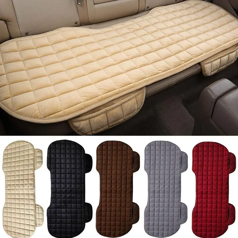 Car Rear Seat Cover Thickened Cloth Cushion Non Slide Winter Auto Protector Mat Pad Keep Warm Universal Fit Truck Suv Van