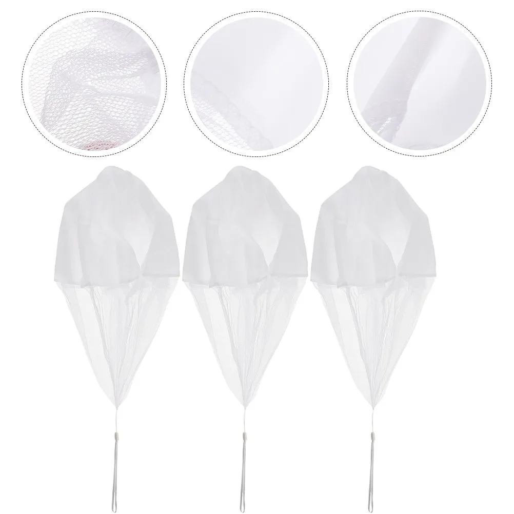 Conjunto de 3 Peças de Paraquedas Colorido para Lançamento Manual, Diversão ao Ar Livre, Jogo Educativo para Crianças, Presente para Atividades ao Ar Livre