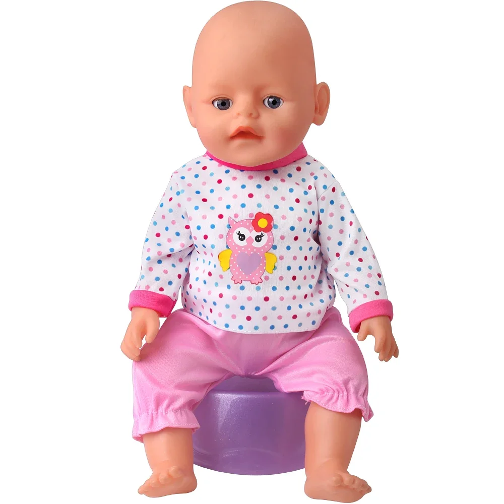 43cm Baby Doll Casual Set US 18 inch Girl Doll Accessories Clothes T-shirt Pants Suitable for 18inch and 43cm Dolls