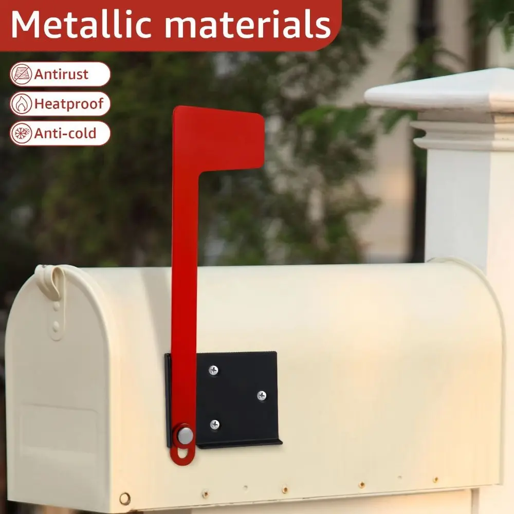 Rustproof Mailbox Flag Replacement Kit Heatproof Coldproof Outdoor Wall Decor Sturdy Gravitational Design Mailbox Flag Mailbox