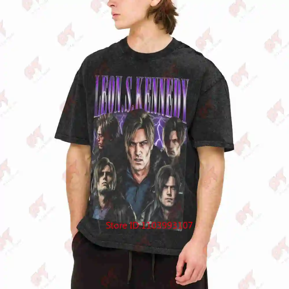 Leon SK Requiem Survival Horror Vintage Washed Tee Pure Cotton T-Shirt